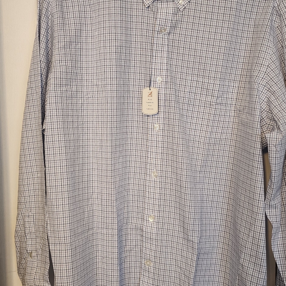 Untuckit Mens Long Sleeve Checked Shirt New with Tags